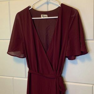 Show Me Your MuMu High Low Wrap Maxi Wine Sophia